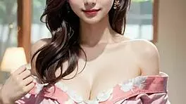 3D realistic asian ai model girls in stunning solo compilation