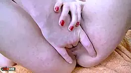 Latina teen has a real orgasm from deepthroat and squirting