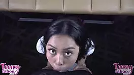 Coed Luna Mills gets creampied by Mr. Brogan in a quick sensual encounter