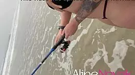 Beach Fishing Day Turns Wild as Blonde Teen Sucks My Rod on All My Platforms