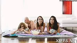 One Dude Fucks Group Of Teens In Hardcore Blowjob Competition Contest