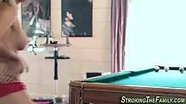 Teen stepdaughter sucks her father-in-law's big cock in this taboo hardcore scene