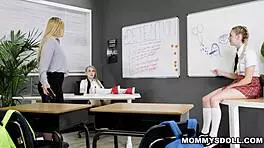 Intense Lesbian Spanking In Classroom: Stepsis Emma And Lily Punished By Stepmom Sarah!
