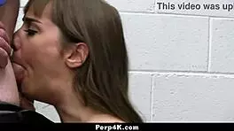 I, the teen, learn my lesson for shoplifting with blowjob and riding.