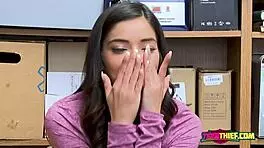 i, the officer, stick my big cock into emily's hungry punani at the office.