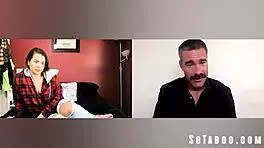 The pervy counselor blackmails the teen into using a dildo for masturbation