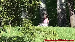 submissive teen picked up and fucked rough in bondage heels domination.