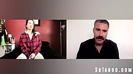 The pervy counselor blackmails the teen into using a dildo for masturbation