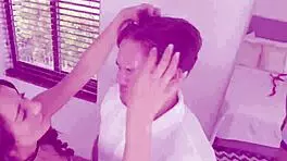 Jade amber rides her step brother's big cock with natural tits bouncing