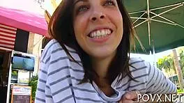 hot sex unfolds on soft sofa during game