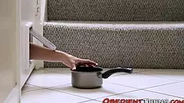 I dominate this teen with my monster cock, fucking her rough until cum in mouth.