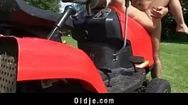 Passionate Missionary on Lawn Mower