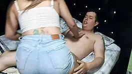 i got a footjob from my stepsister's bitch, it was so hot...