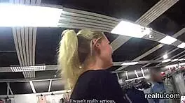 yo, stellar Czech chick seduced at mall and nailed hard in POV, wild! 😈