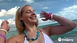 18yo Ally Ann bounces her bubble butt on a big dong for oral cumshot!