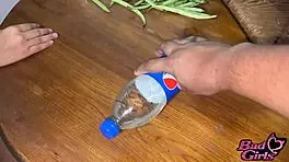 Sexy blonde niece with big ass fucks lucky uncle in kitchen