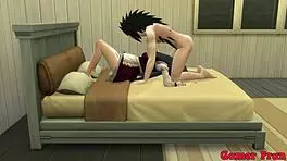 Madara seduces hinata at party, leading to hardcore assfucking and anal request.