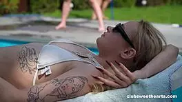 Summer Wet & Wild Fucking with Skinny Lesbian Scissoring by ClubSweethearts