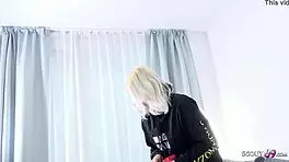 german scout - wanna see young 18+ blue eyes teen marilyn bang at street casting?