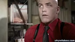 Principle Bridgette B and Teacher Derrick Pierce Summon Student Brooklyn Gray to Office for Taboo Lesbian and Blowjob Sex Education