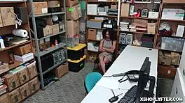 the lp officer doggy fucks nia nixon's pussy for shoplifting at work