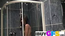 Teen 18+ rubbing pussy in the shower with close-up fingering 😊