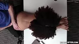 the lp officer doggy fucks nia nixon's pussy for shoplifting at work