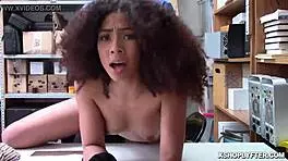 the lp officer doggy fucks nia nixon's pussy for shoplifting at work