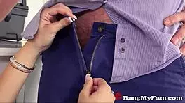 Blonde Tiffany Watson, uh, bangs her hot stepcousin near stepuncle.