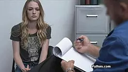 bending over is the only solution for this blonde on hidden cam.