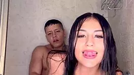 Cute Chica Latina with Big Tits Has Sex in Shower. Facial Finish When Parents Away.