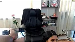 naughty shana plays in the office on retro blue films