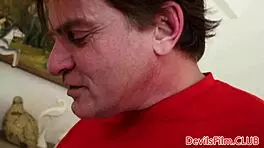 Ebony teen feels intense pleasure from older guy