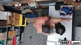 being a thief in the garage got me a big cock blowjob trouble.