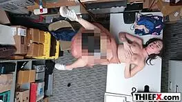 being a thief in the garage got me a big cock blowjob trouble.