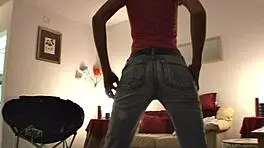 BrookeSkye looks hot in jeans with a perfect body