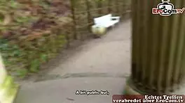 German teen student in erotic date