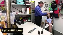 Beautiful Girl Caught Stealing, Pleasures Police Officer