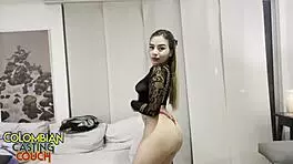 Teen mia booty in first interracial casting