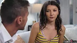 Stepbrother Blackmails Pregnant Maya for Blowjob and Doggy