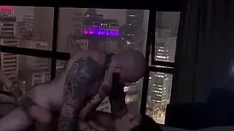 that tattooed teen gives blowjob and gets licked in doggystyle