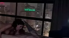 that tattooed teen gives blowjob and gets licked in doggystyle