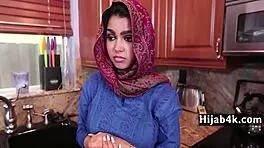 in my culture, we obey men blindly with shy submission hijab4k