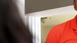 Latina stepdaughter takes big cock in POV foursome, ending with facial.