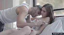 Teen babe delivers intense blowjobs before fucking gardener