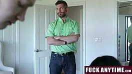 Stepbrother Pounds Stepsis Doggy Style on Bed