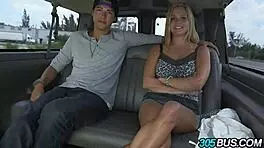 Blonde's Big Natural Tits Bounced Hard for Creampie in Public!