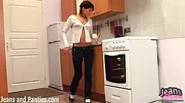 emo tomboy teen in tight skinny jeans