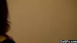 Two teen lesbians play with camera in bedroom