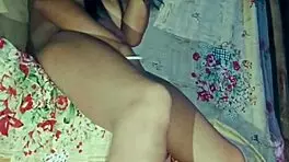 Indian teen deepthroats in standing doggy.